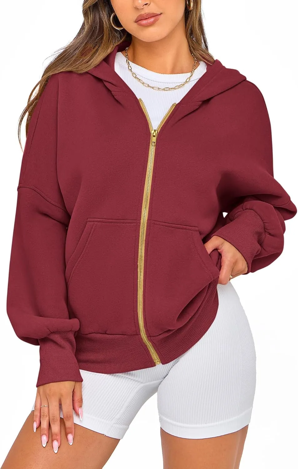 BTFBM Womens Zip Up Hoodies Long Sleeve Fashion Sweatshirt Fleece Y2K Hooded Jacket 2025 Trendy Fall Spring Clothes