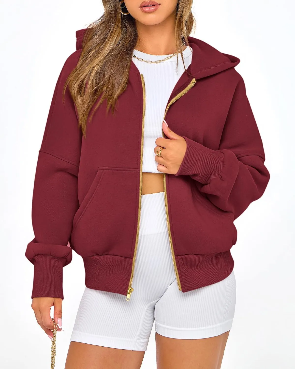BTFBM Womens Zip Up Hoodies Long Sleeve Fashion Sweatshirt Fleece Y2K Hooded Jacket 2025 Trendy Fall Spring Clothes
