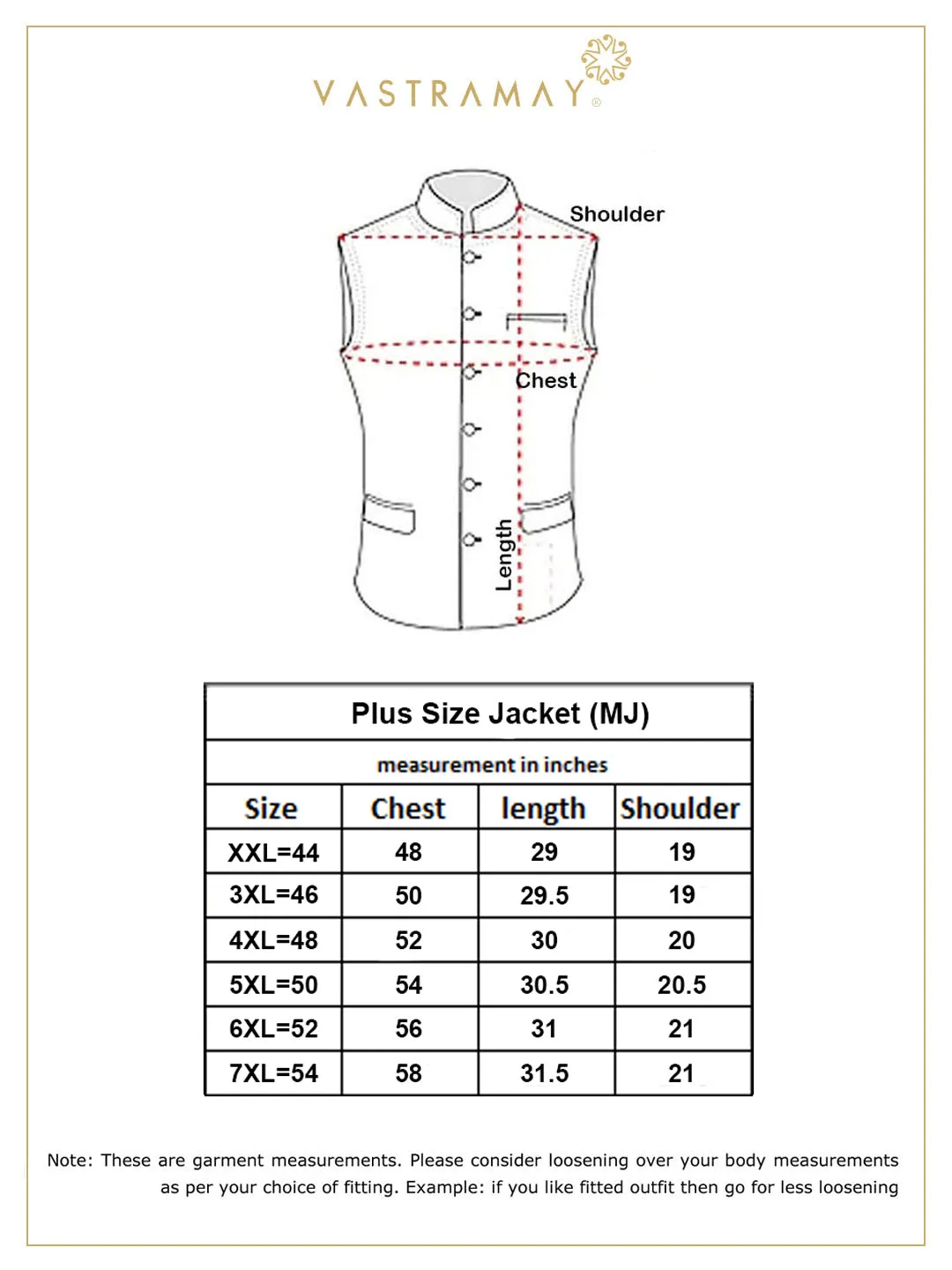 Jashvi Men's Plus Size Black and Gold Jacquard Nehru Jacket