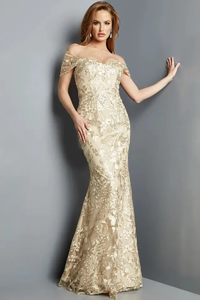 Jovani 23238 Embroidered Sweetheart Neckline Mermaid Dress - Special Occasion