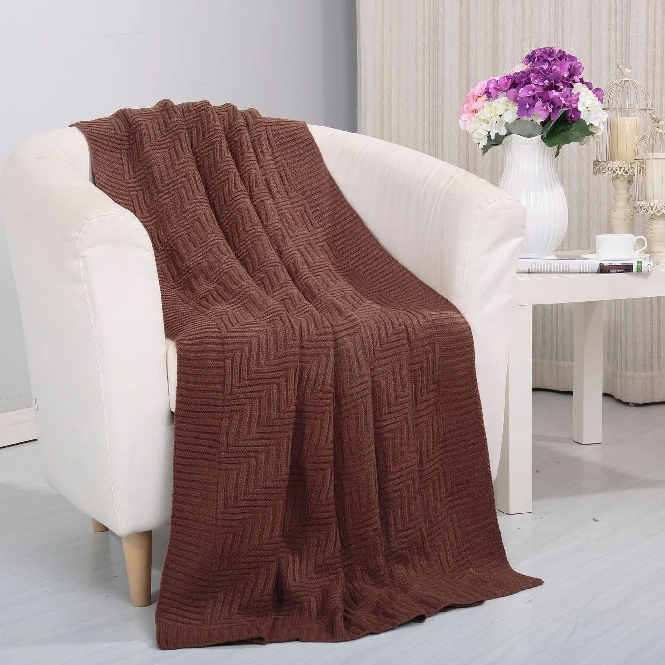 Knitted Throw Couch Cover Sofa Blanket - Assorted Styles
