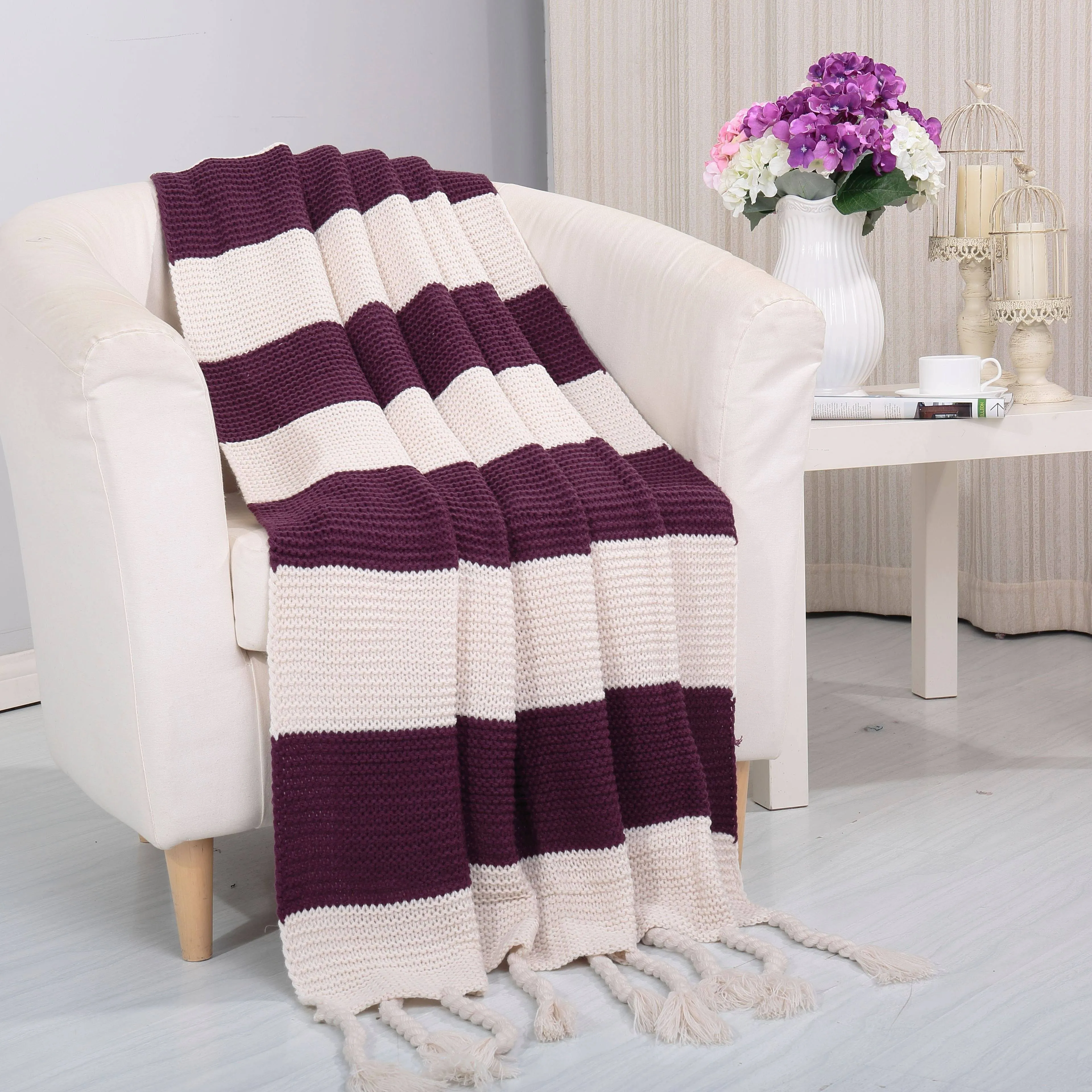 Knitted Throw Couch Cover Sofa Blanket - Assorted Styles