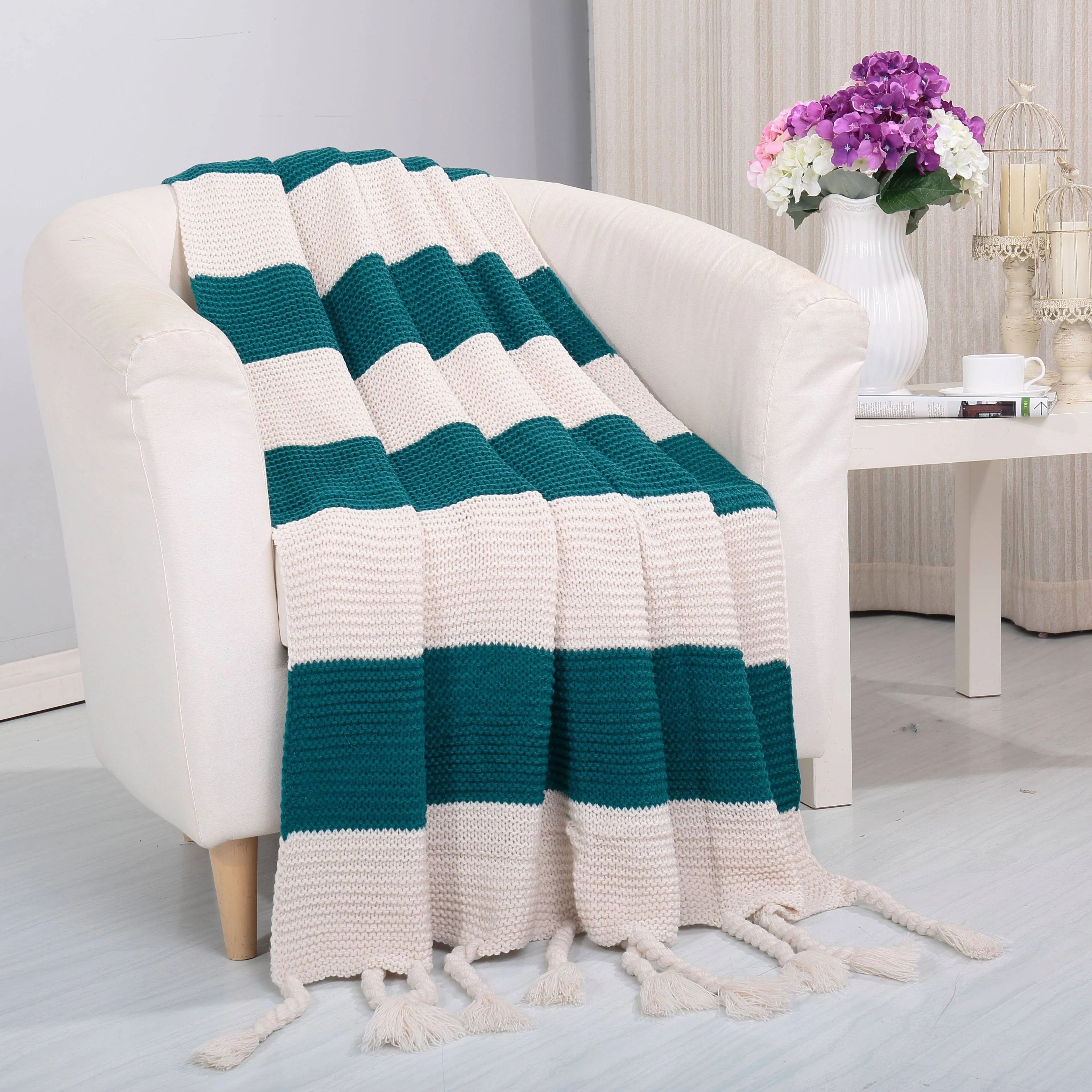 Knitted Throw Couch Cover Sofa Blanket - Assorted Styles