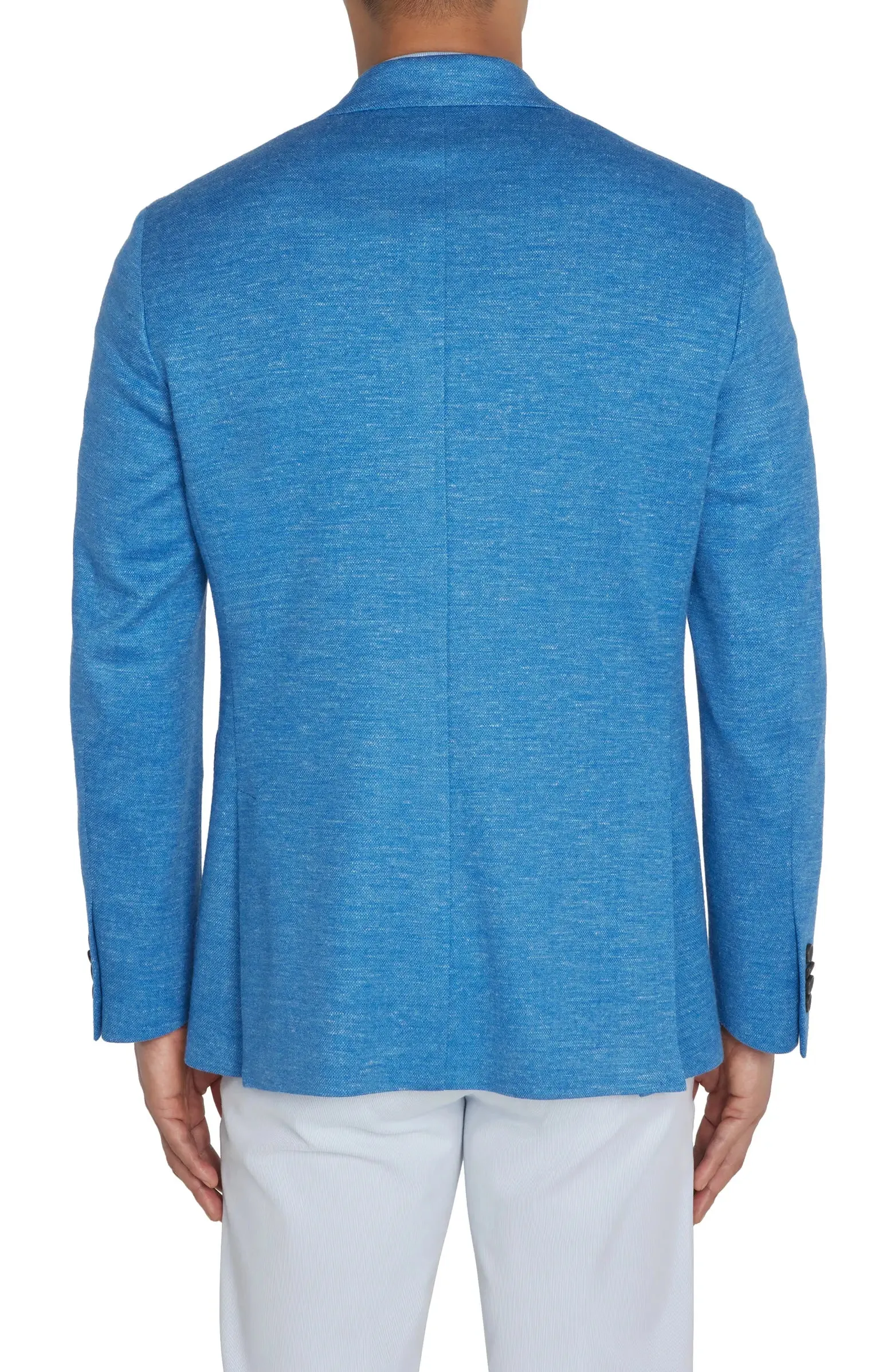 Light Blue Hartford Contemporary Fit Loro Piana Summertime Knit Sport Jacket - Jack Victor