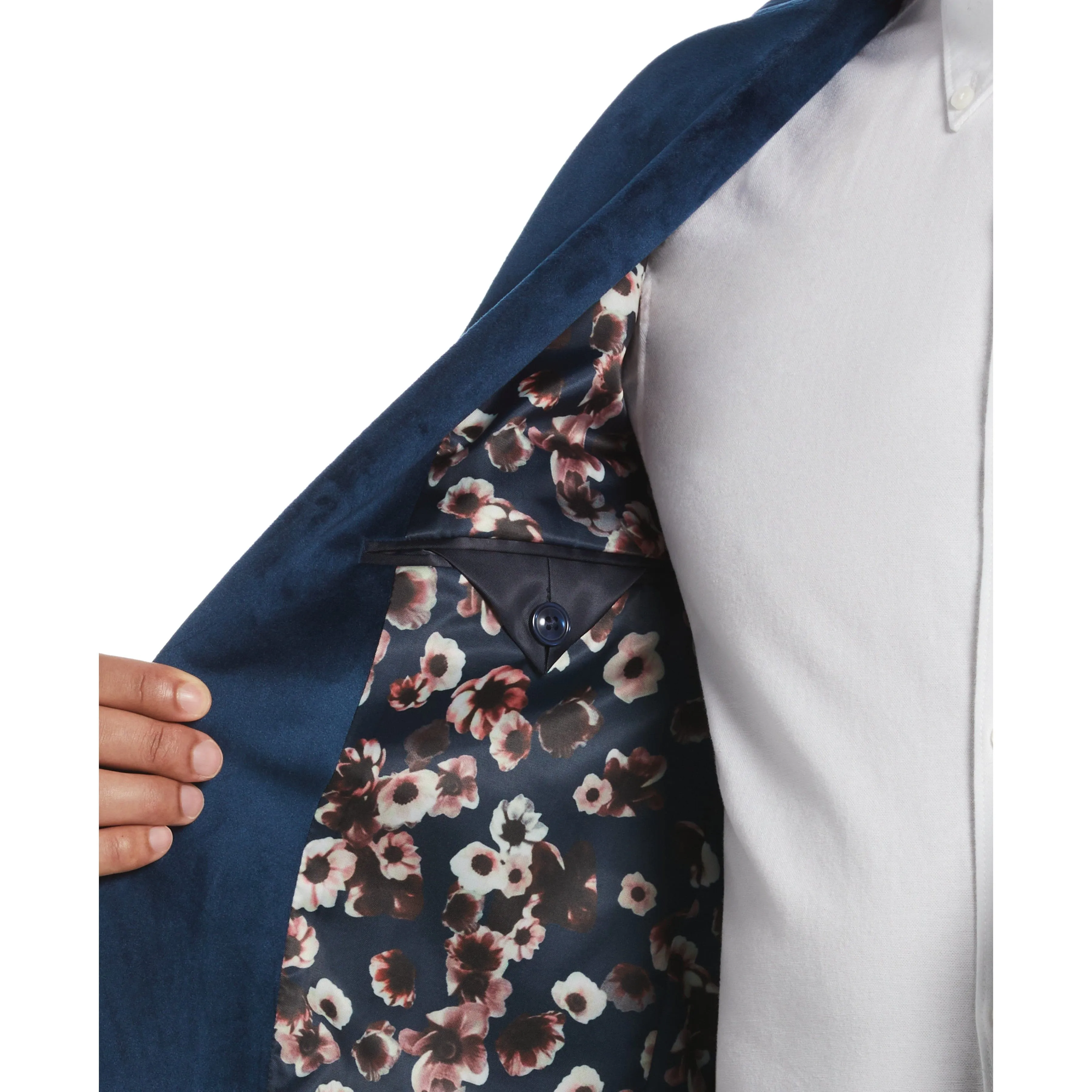Slim Fit Blue Velvet Sport Coat