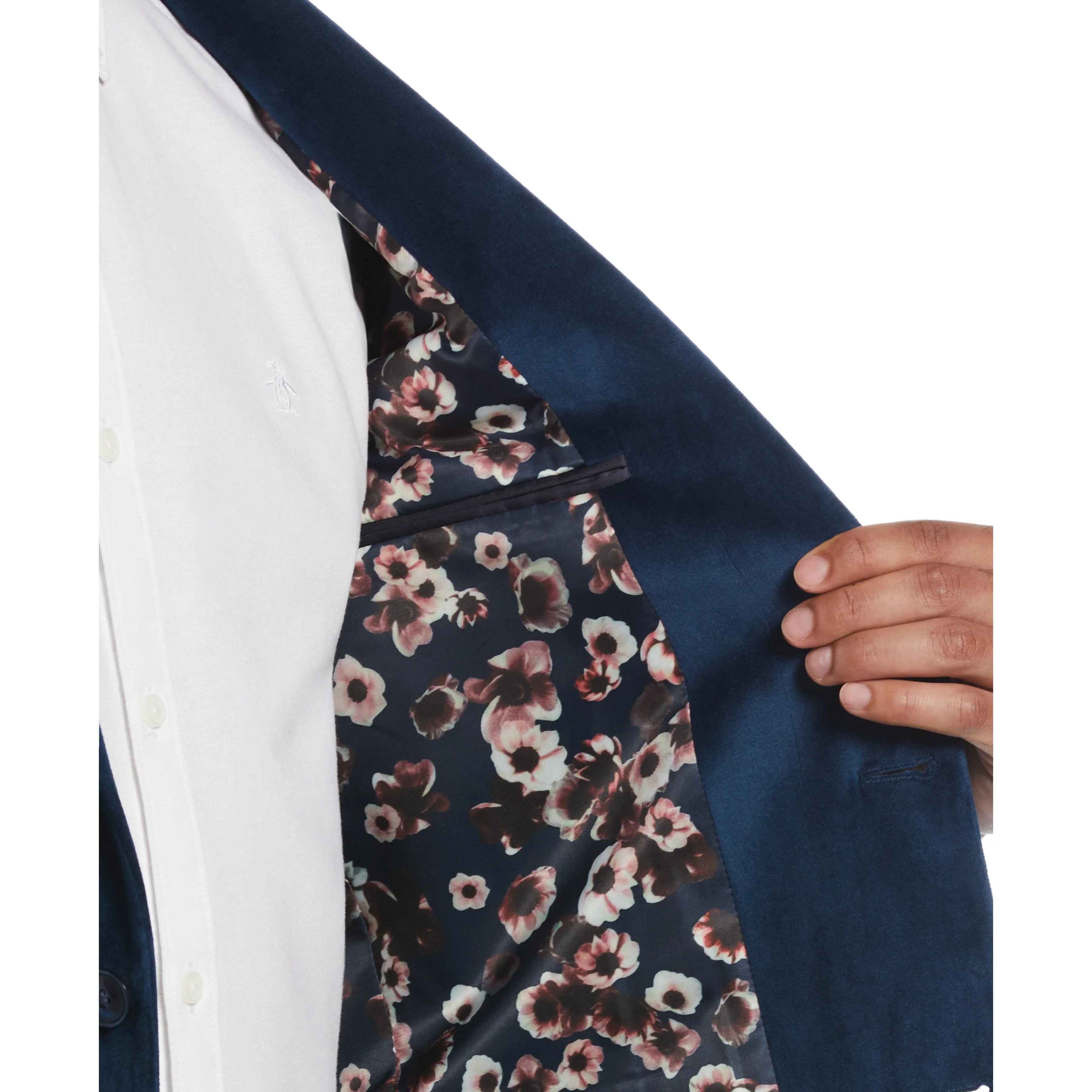 Slim Fit Blue Velvet Sport Coat